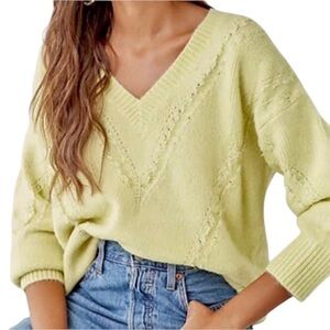Forever 21 Wool Blend “Pistachio” Chunky Knit Oversized Sweater Size Large
